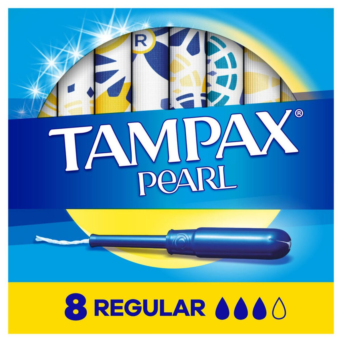 TAMPAX - Pack 6 Tampones Tampax Pearl Flujo Regular 8 Unidades