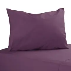 SUEÑO BLANCO - JUEGO DE SABANAS SINGLE MORADO OSCURO.