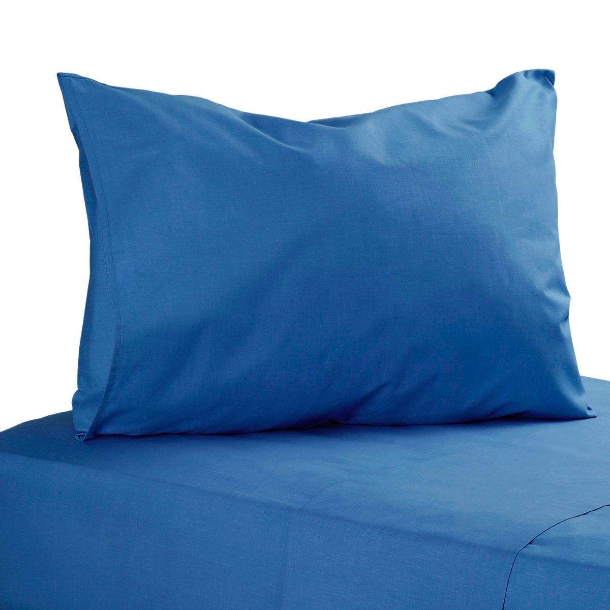 SUEÑO BLANCO - JUEGO DE SABANAS LISO  SINGLE AZUL