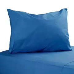 SUEÑO BLANCO - JUEGO DE SABANAS LISO SINGLE AZUL.