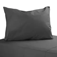 SUEÑO BLANCO - JUEGO DE SABANAS LISO SINGLE GRIS.
