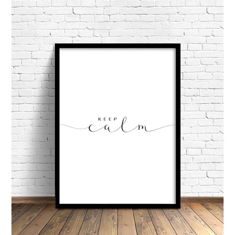 PAPEL ILUSTRADO - Cuadro Keep Calm  40x50 cm Marco Negro