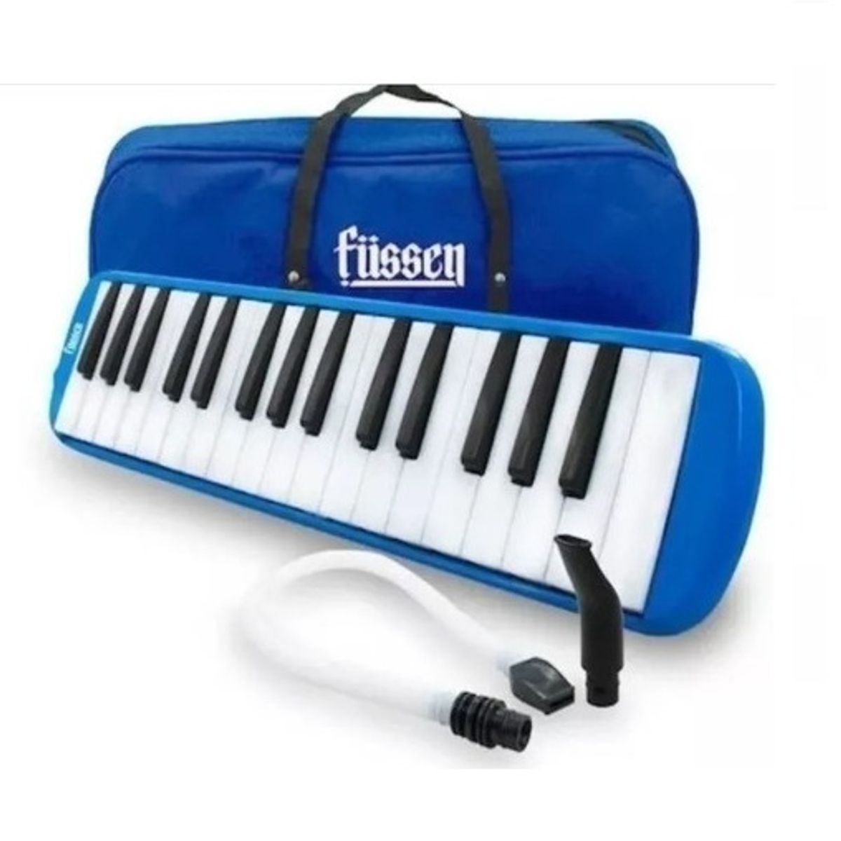 FUSSEN - Melódica 37 Teclas Azul Con Estuche Fussen