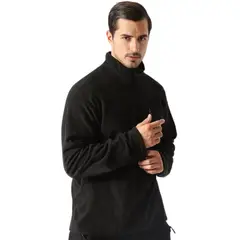 GENERAC - Abrigo Invierno Poleron Polar Hombre Negro