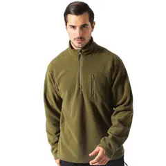 GENERAC - Poleron Polar Hombre Abrigo Invierno verde