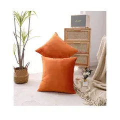 GENERICO - Pack 2 Unidades Fundas Cojin Terciopelo Liso Velvet 42x42cm