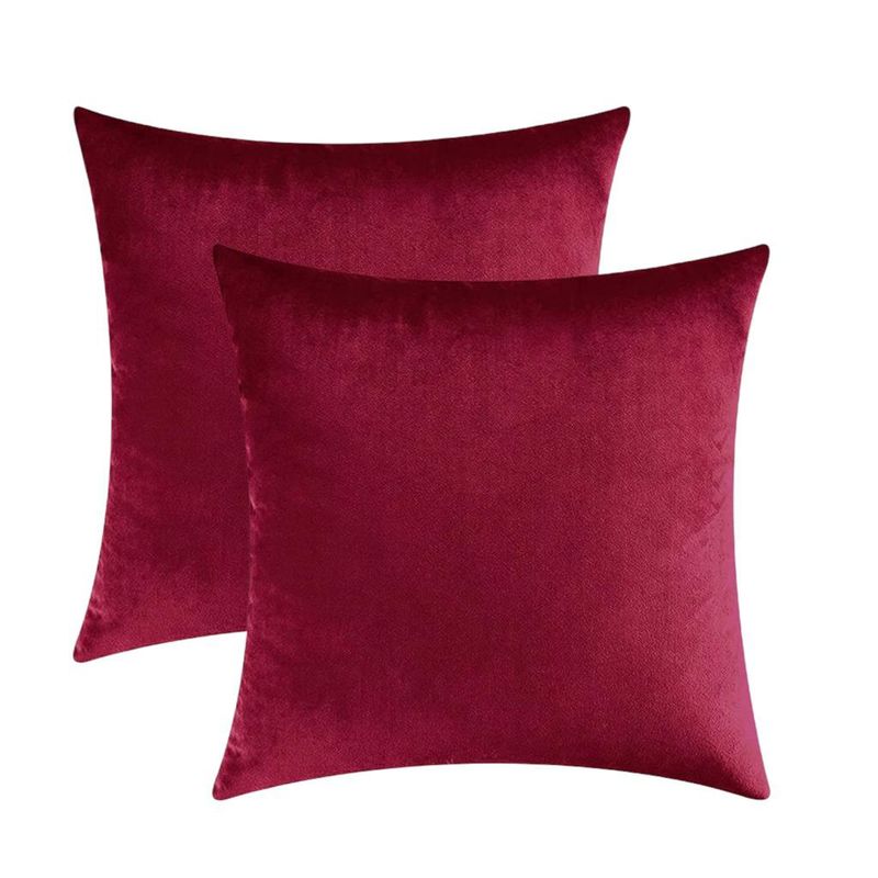 GENERICO - Pack 2 Unidades Fundas Cojin Terciopelo Liso Velvet 42x42cm.