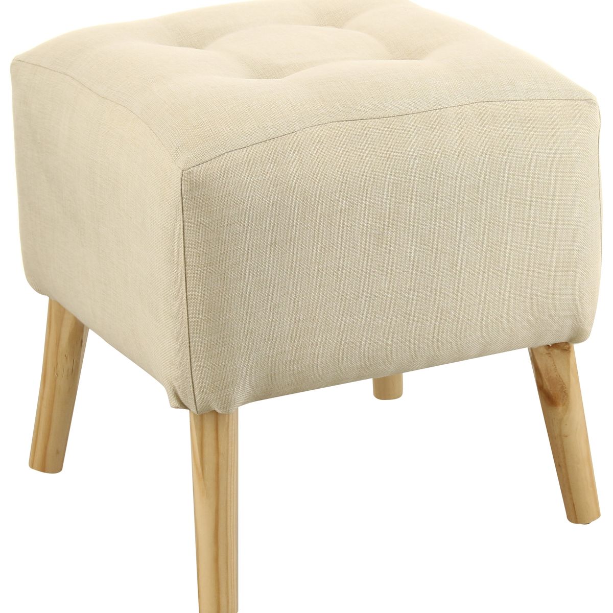 GENERICO - Pouf Alemania Blanco 42x42x43 cm Máxima Design.