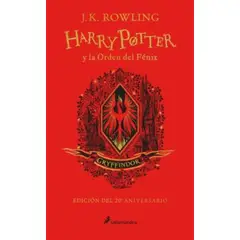 TOP10BOOKS - Libro HARRY POTTER Y LA ORDEN DEL FENIX. 20 ANIVERSARIO. GRYFFINDOR