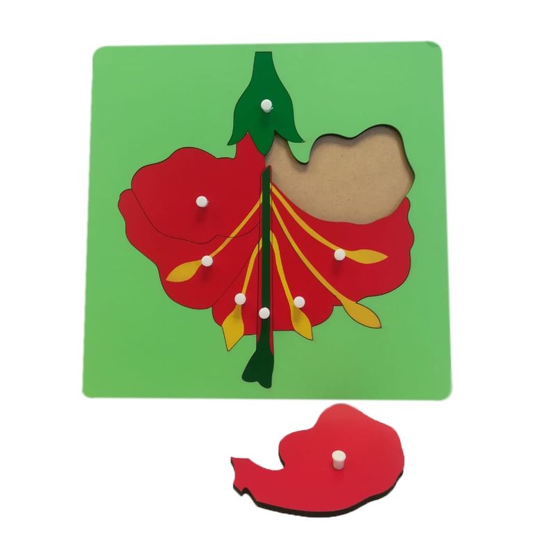 SEIGARD - Puzle Encaje Montessori diseño flor MS20011 Multicolor