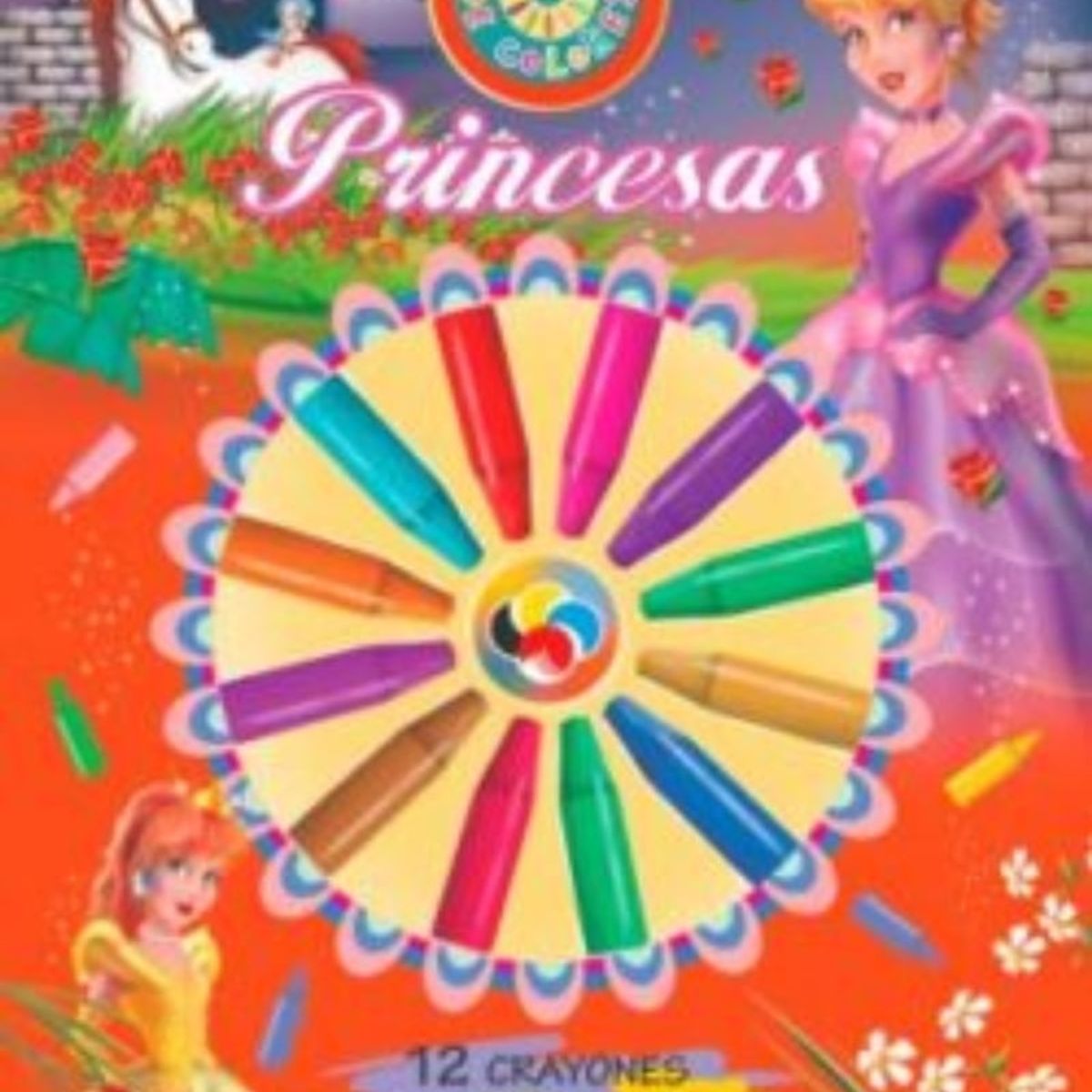TOP10BOOKS - LIBRO Rueda De Colores Princesas - Rueda De Colores Princesas