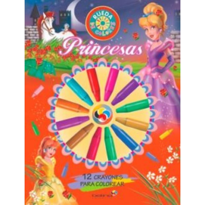 TOP10BOOKS - Libro Rueda De Colores Princesas -200-