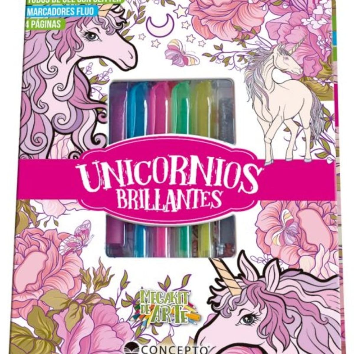 TOP10BOOKS - LIBRO Megakit De Arte - Unicornios Brillantes