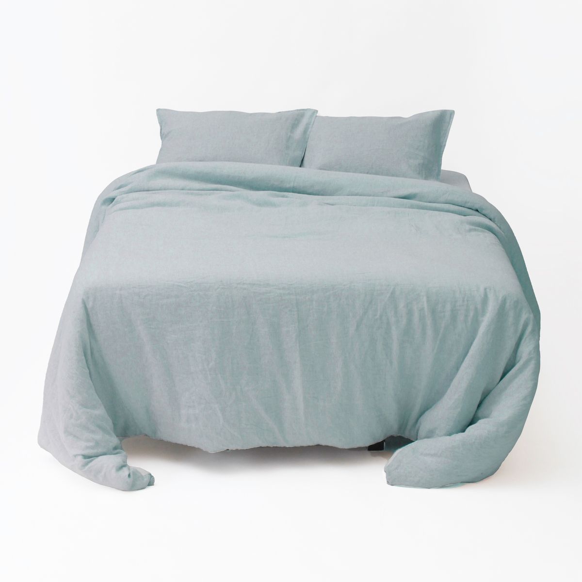 NATURALINO - Funda de Plumón Lino Celeste - 2 Plazas - Naturalino