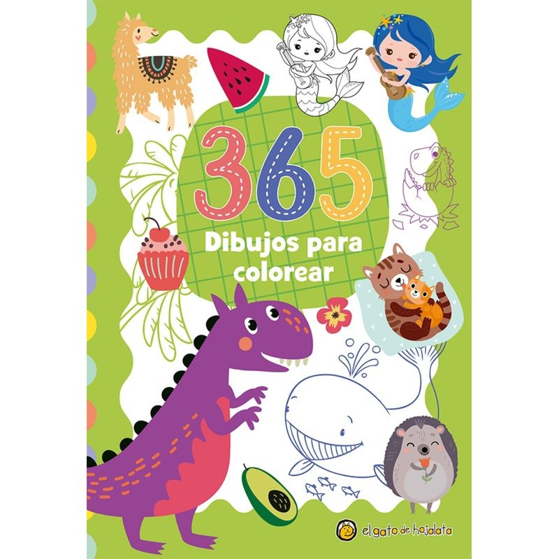 TOP10BOOKS - LIBRO 365 DIBUJOS PARA COLOREAR  / VARIOS AUTORES / EL GATO DE HOJALATA