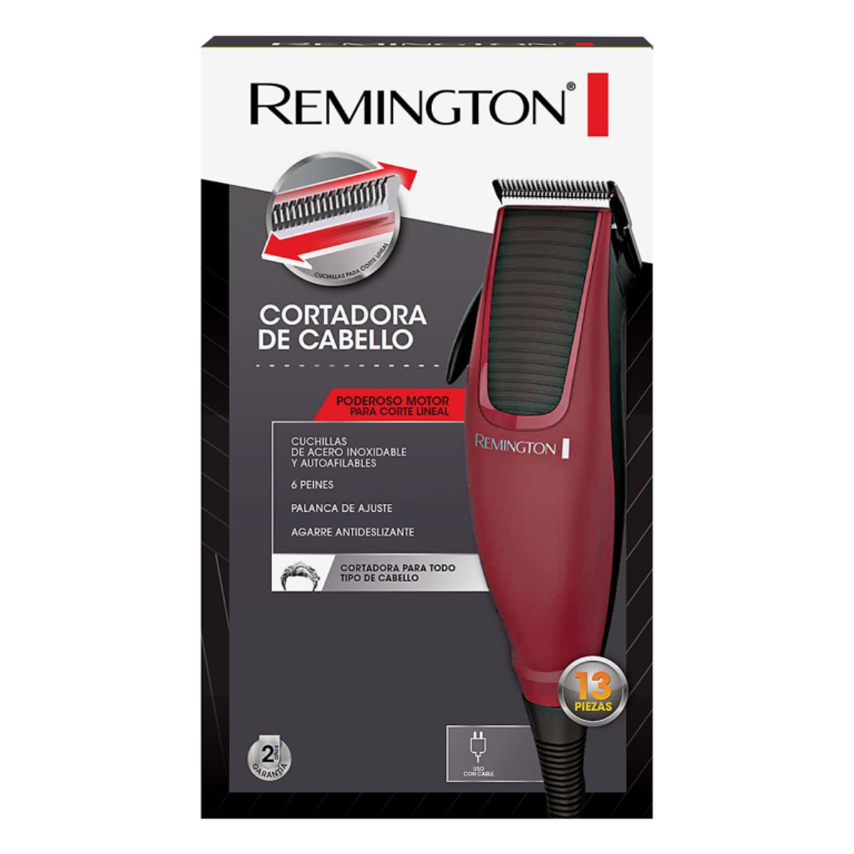 REMINGTON - Cortadora De Cabello Remington HC1095 220V Multiusos