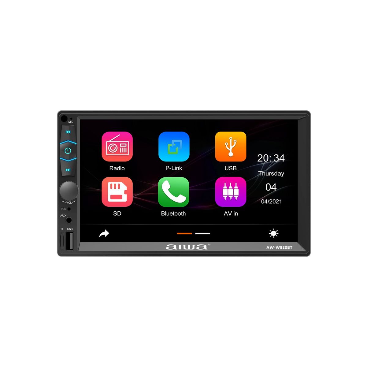 AIWA - Radio Auto 2 Din Mirrorlink Touch De 7'' Aiwa W880bt