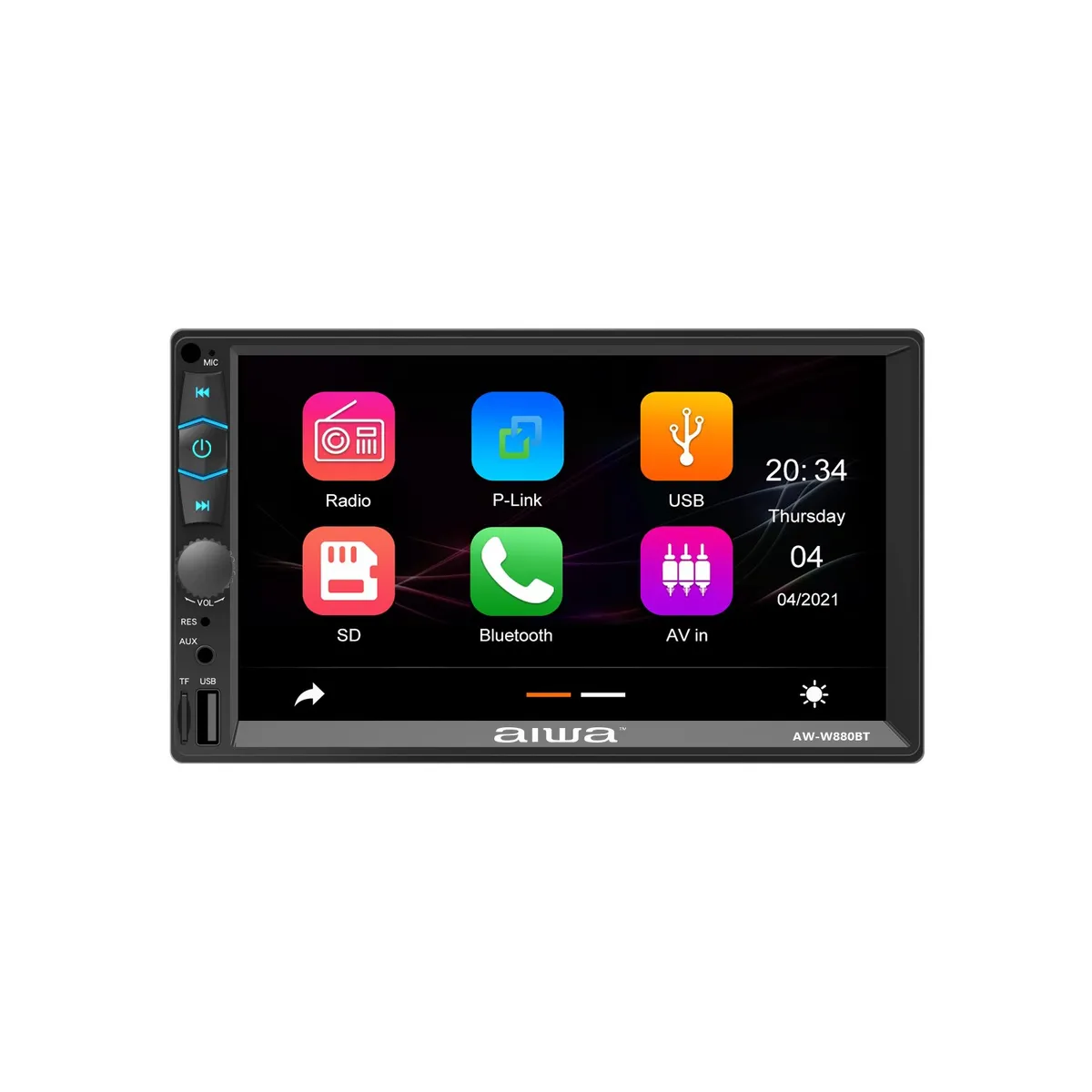 AIWA - Radio Auto 2 Din Mirrorlink Touch De 7'' Aiwa W880bt