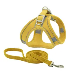 SUSU - Arnés mascotas pequeñas Talla S Amarillo correa GRATIS