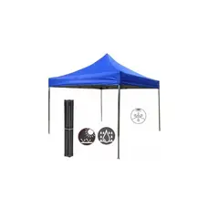 GENERICO - Toldo Plagable 3x3 Metalico Antioxidable Impermeable Azul