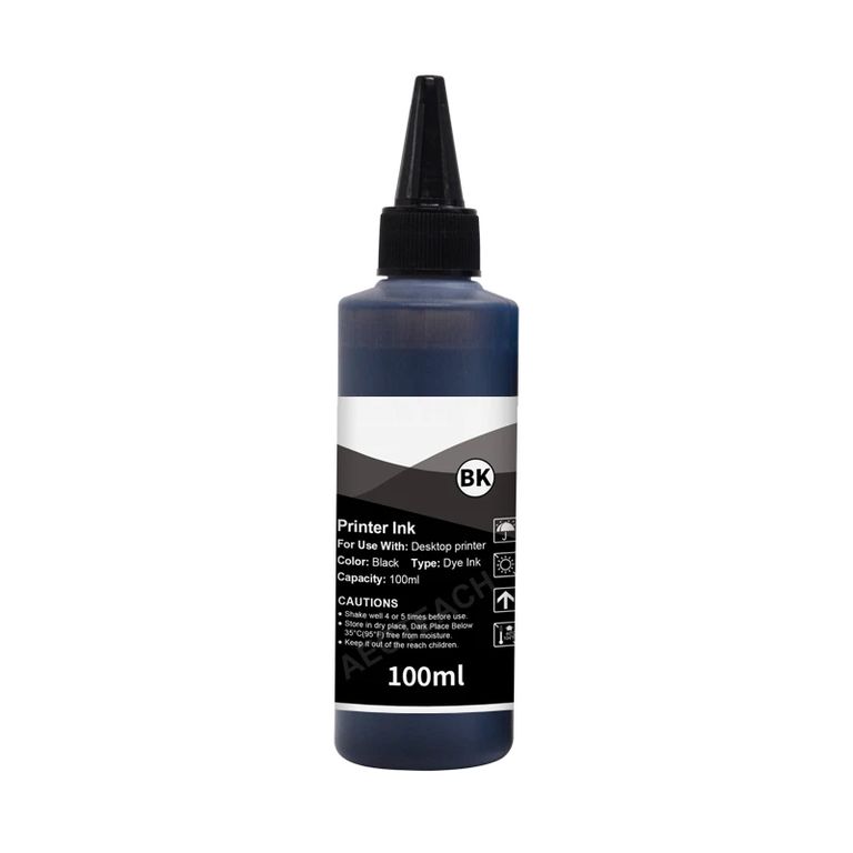 Tinta para Recargar Impresoras 100ML Black Premium Quality - Negro