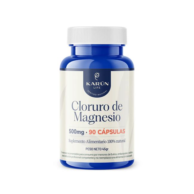 KARUNLIFE - Cloruro De Magnesio 90 Cápsulas 500 Mg