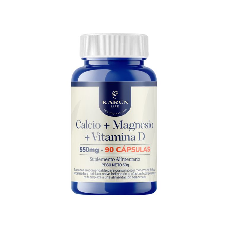 Calcio + Magnesio + Vitamina D 90 Capsulas 550 Mg ...