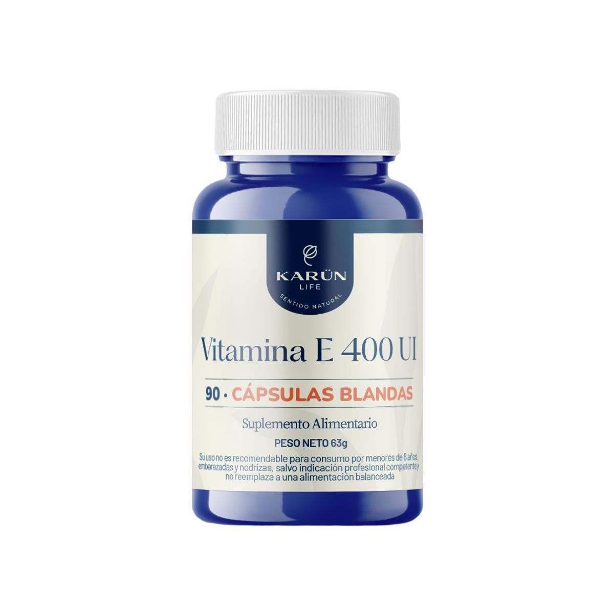 KARUNLIFE - Vitamina E 90 Cápsulas Softgel 400ui