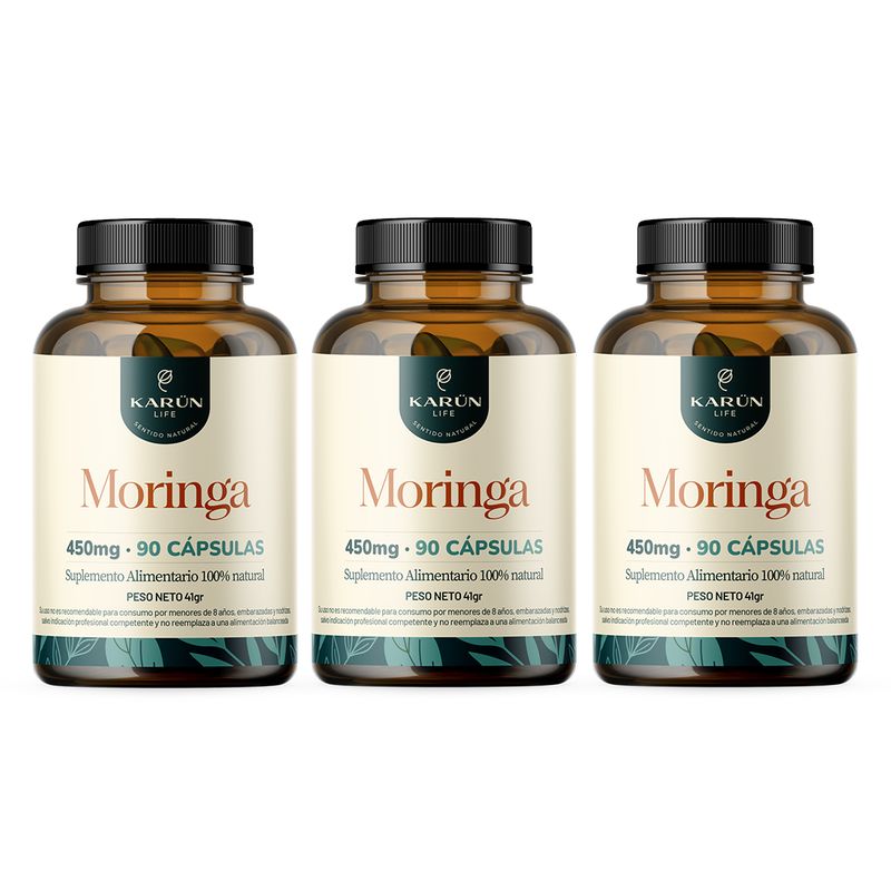 KARUNLIFE - MORINGA PREMIUM PACK - 3 FRASCOS (270 CAPSUSLAS)