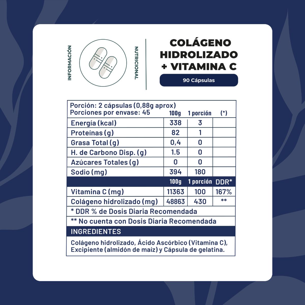 KARUNLIFE - Colageno Hidrolizado + Vit C Pack Premium3 Frascos270 Cap