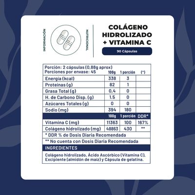 Imagen 2 del producto Colageno Hidrolizado + Vit C Pack Premium3 Frascos270 Cap