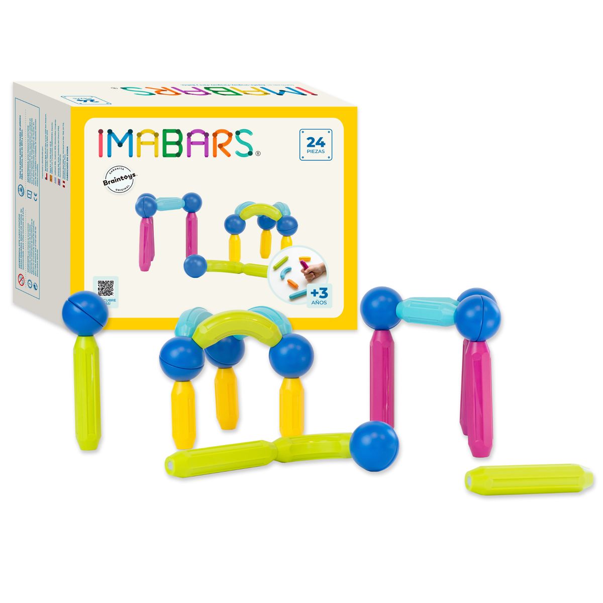 BRAINTOYS - Imanix Imabars 24 piezas magneticas