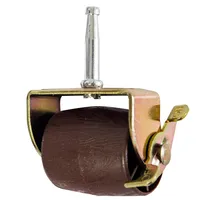 Rueda Tipo Barril para camas Cic, Flex, Vástago 0.8 cm, color café