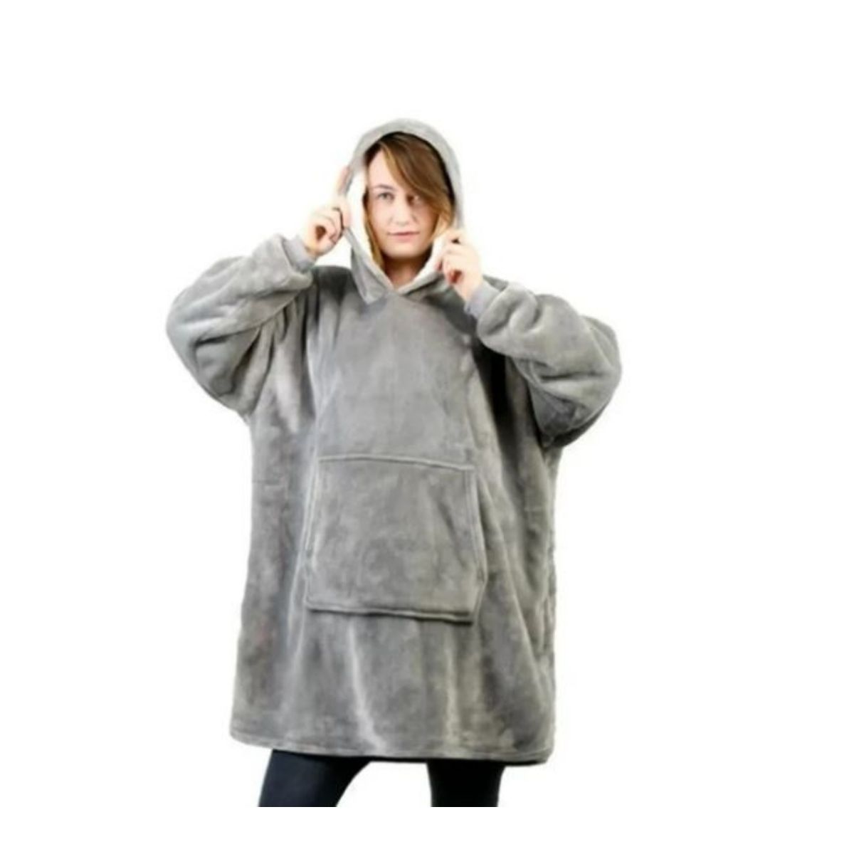 GENERICO - Manta Con Capucha Suéter Invierno Poleron Sherpa.