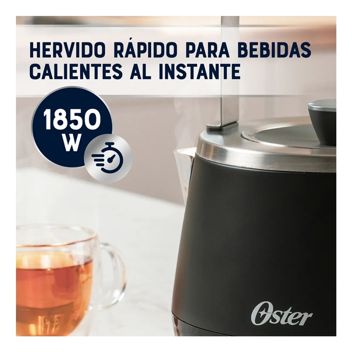OSTER - Hervidor eléctrico premium con capacidad de 1.5 lt Oster® BVSTKT4510B