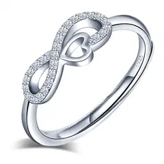 GENERICO - Anillo infinito plata 925 ajustable joya mujer elegante
