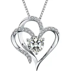 GENERICO - Collar plata 925 corazon elegante mujer regalo joya