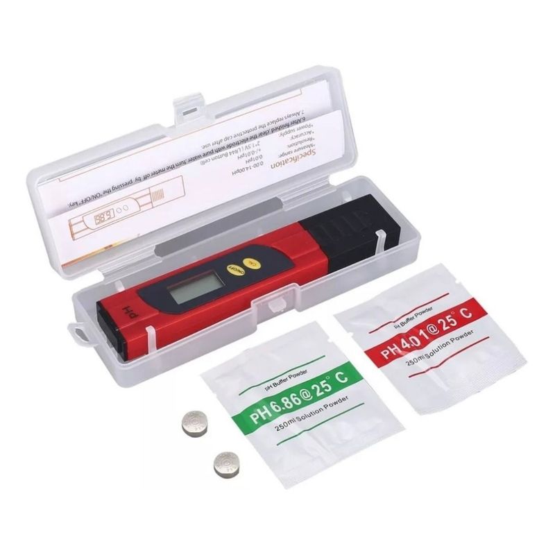 GENERICO - Medidor De Ph Metro Digital Lcd Con Caja Y Calibradores
