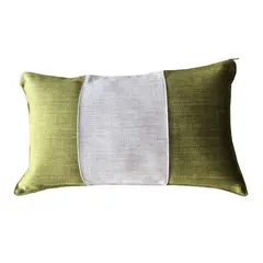 REHUCE - Cojin Lino 50x30 - Verde beige