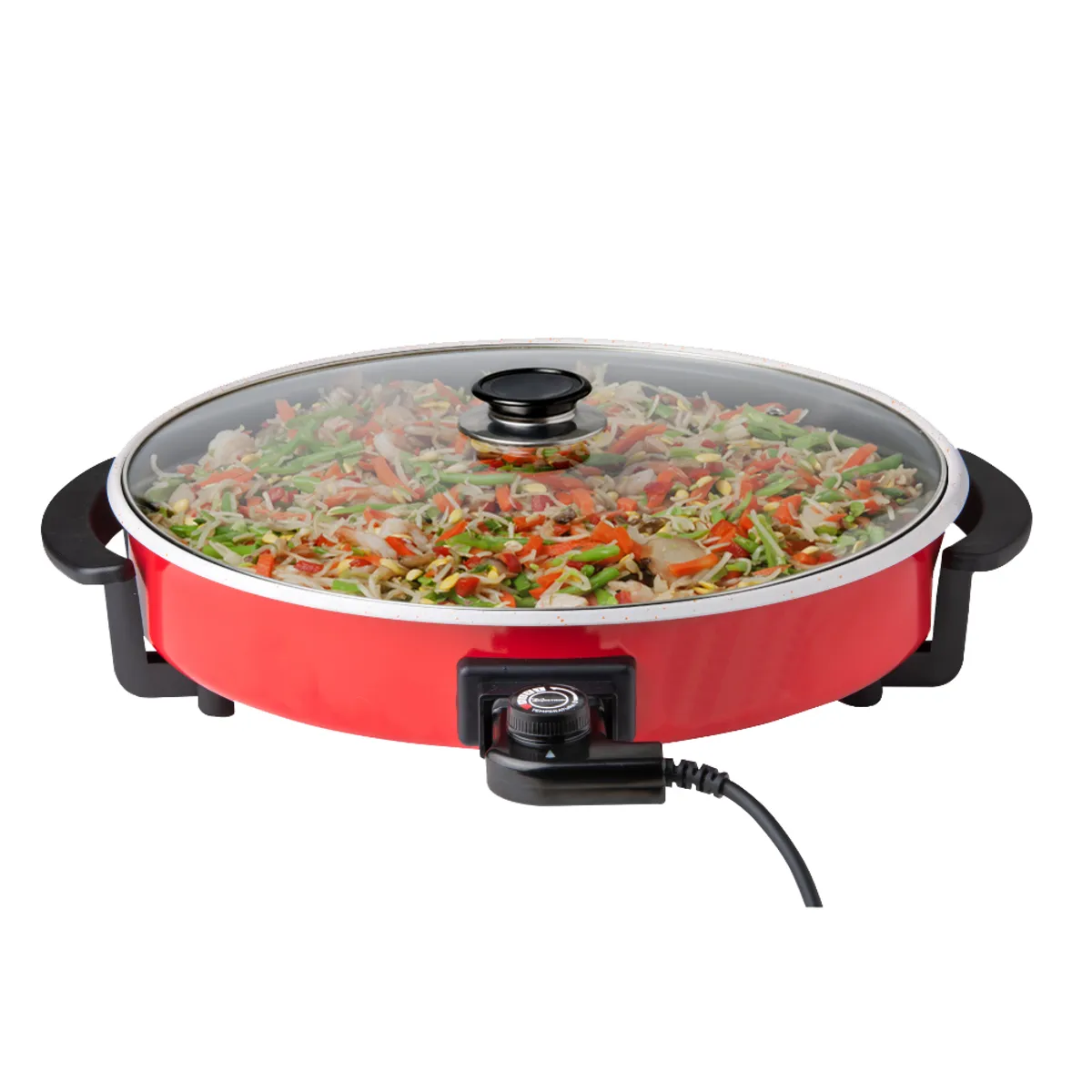 ELECTRON - Sartén eléctrico Familiar multiuso rojo Electron