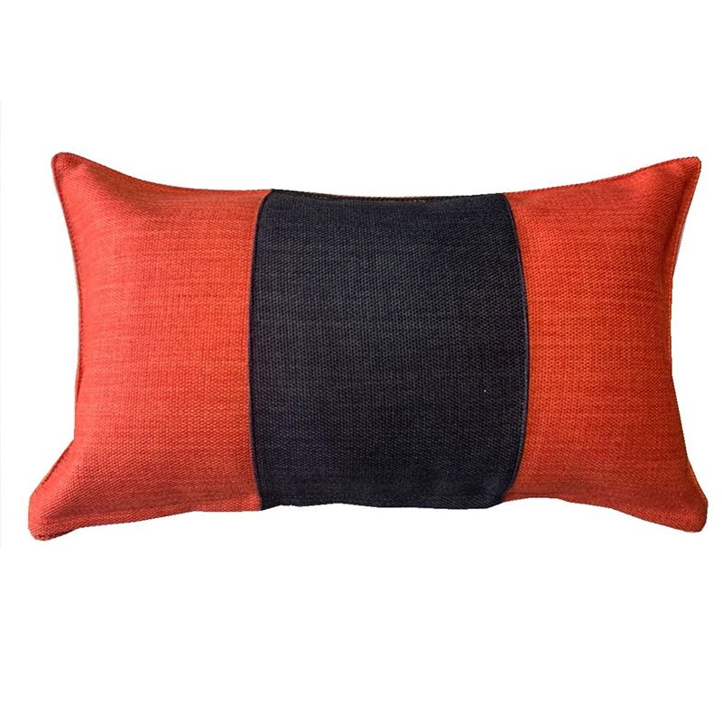 REHUCE - Cojin Lino 50x30 - Naranja negro
