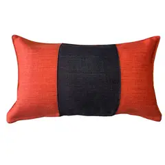 REHUCE - Cojin Lino 50x30 - Naranja negro