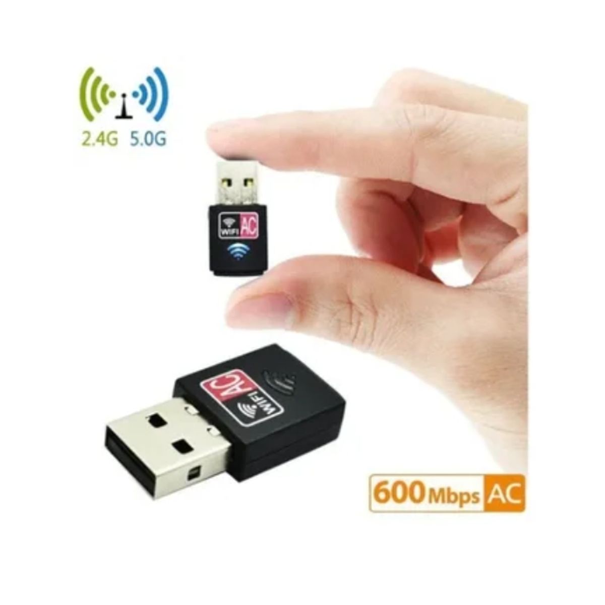 ESHOPANGIE - Receptor Wifi Usb 2.0 Tarjeta De Red 600 Mbps