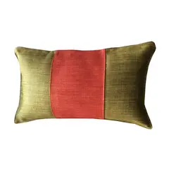 REHUCE - Cojin Lino 50x30 - Verde naranjo