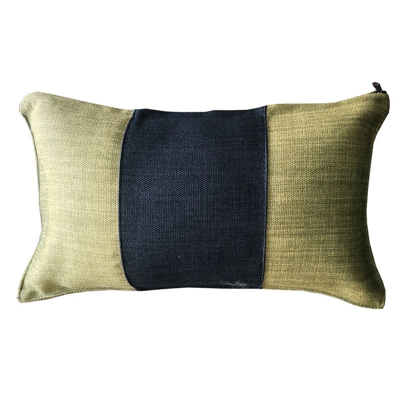 REHUCE - Cojin Lino 50x30 - Verde negro