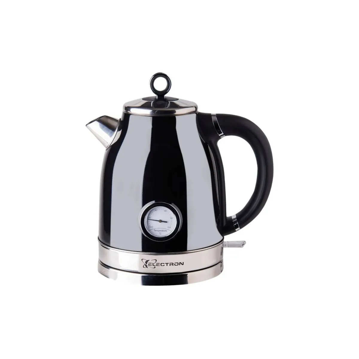 ELECTRON - Hervidor acero inoxidable negro…
