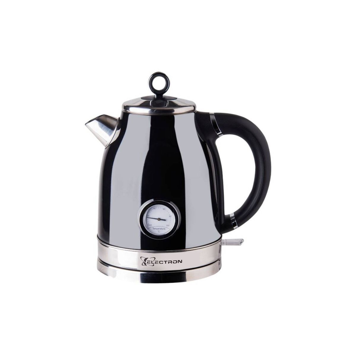 ELECTRON - Hervidor acero inoxidable negro…