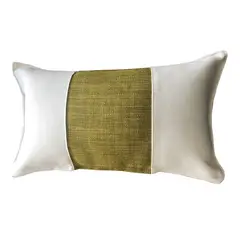 REHUCE - Cojin Lino 50x30 - Crudo verde
