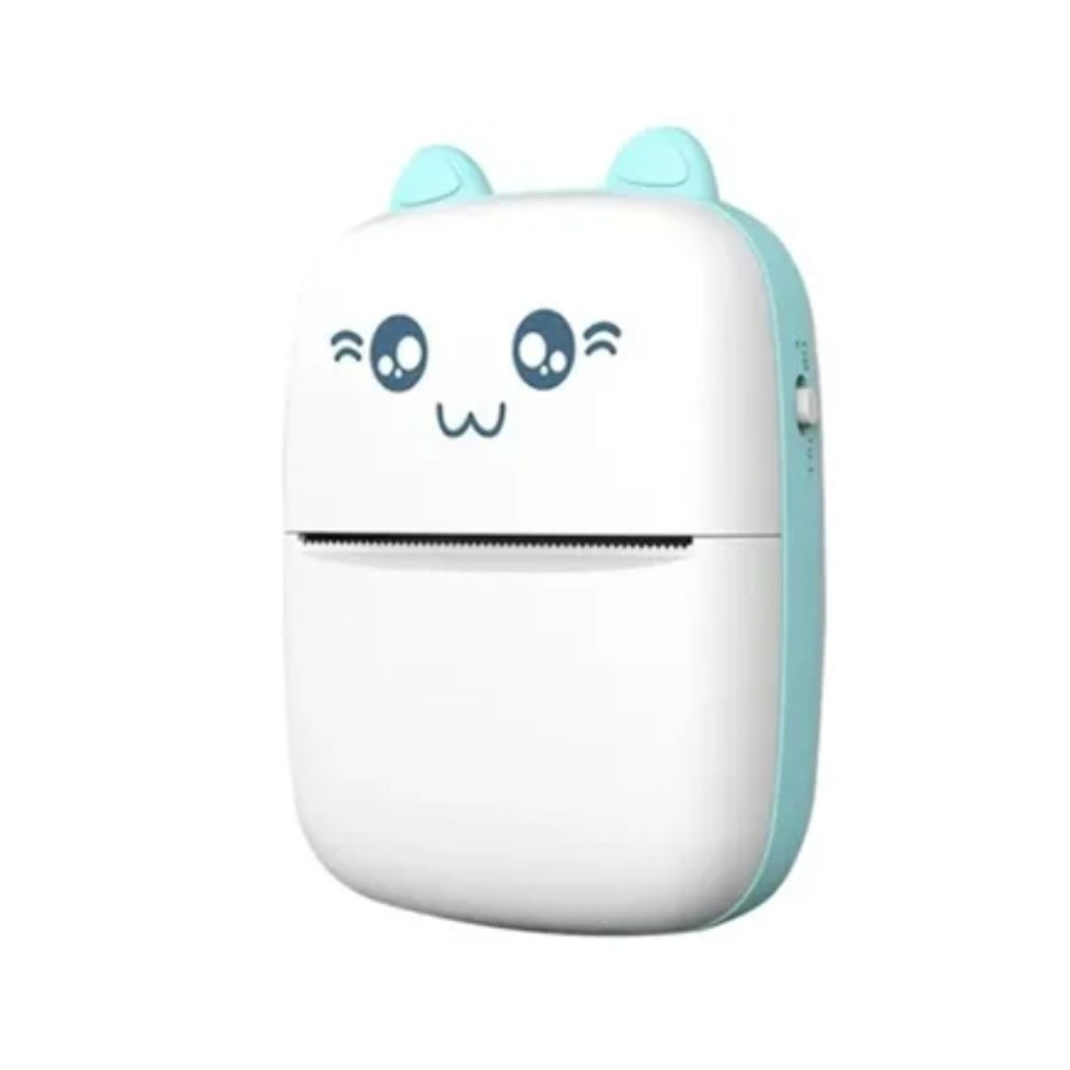 ESHOPANGIE - Mini Impresora Térmica Portátil Bluetooth Gatito + 1 Rollo Celeste