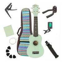 Ukelele 21 Pulgadas Verde Con Funda Acolchada Epic.